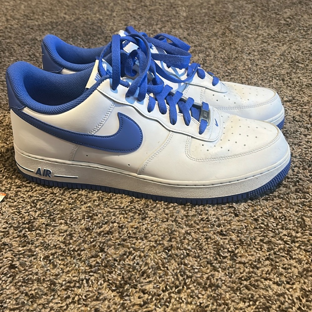 Nike Air Force 1'07 Low White/ Medium Blue Men Size 14